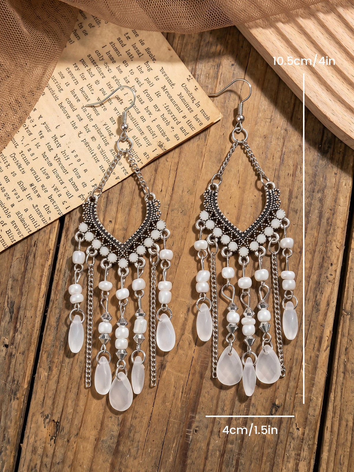 Bohemian Vintage Beaded Fringe Earrings
