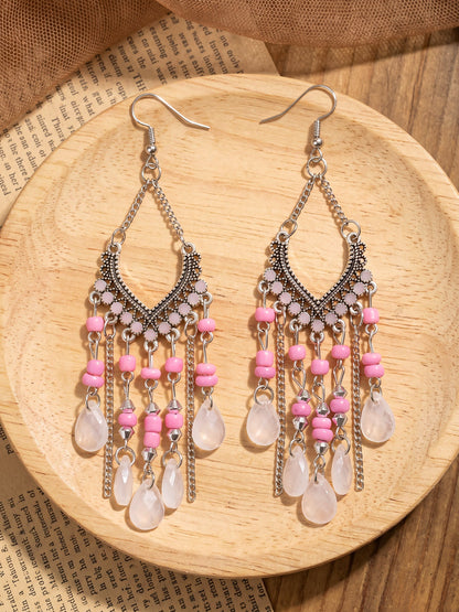 Bohemian Vintage Beaded Fringe Earrings