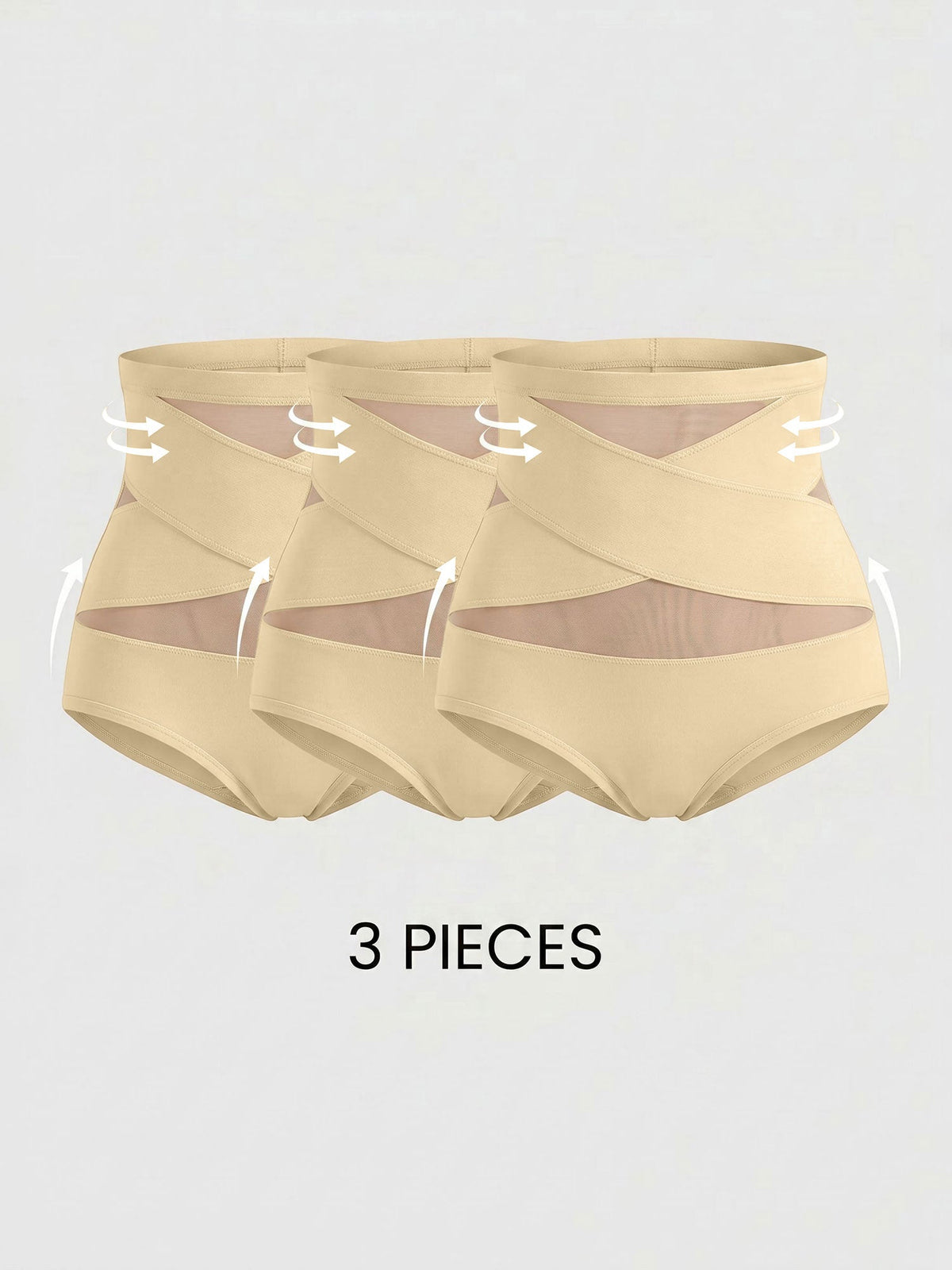 3 Pieces High-Waisted Shaping Butt-Lifting Underwear Panties