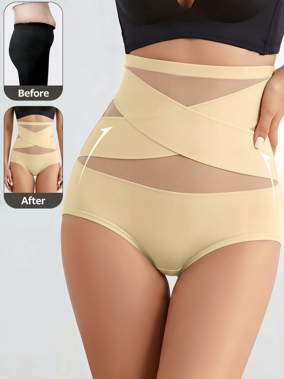 3 Pieces High-Waisted Shaping Butt-Lifting Underwear Panties