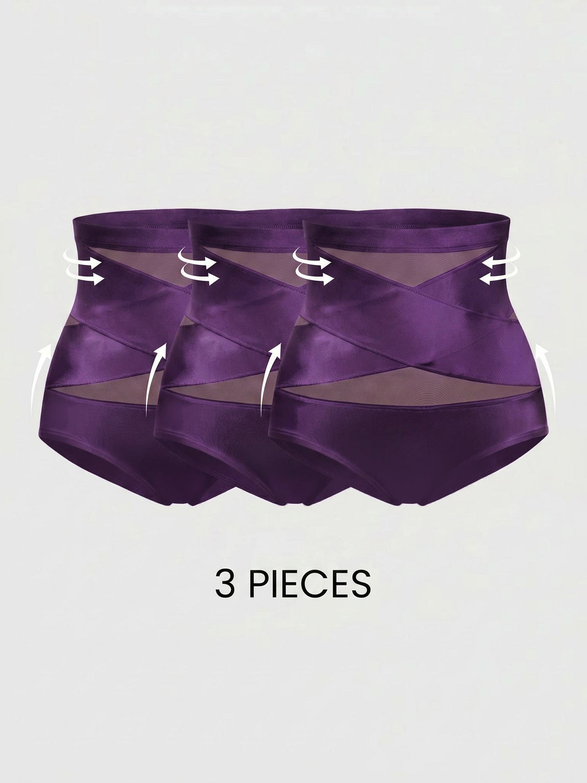 3 Pieces High-Waisted Shaping Butt-Lifting Underwear Panties