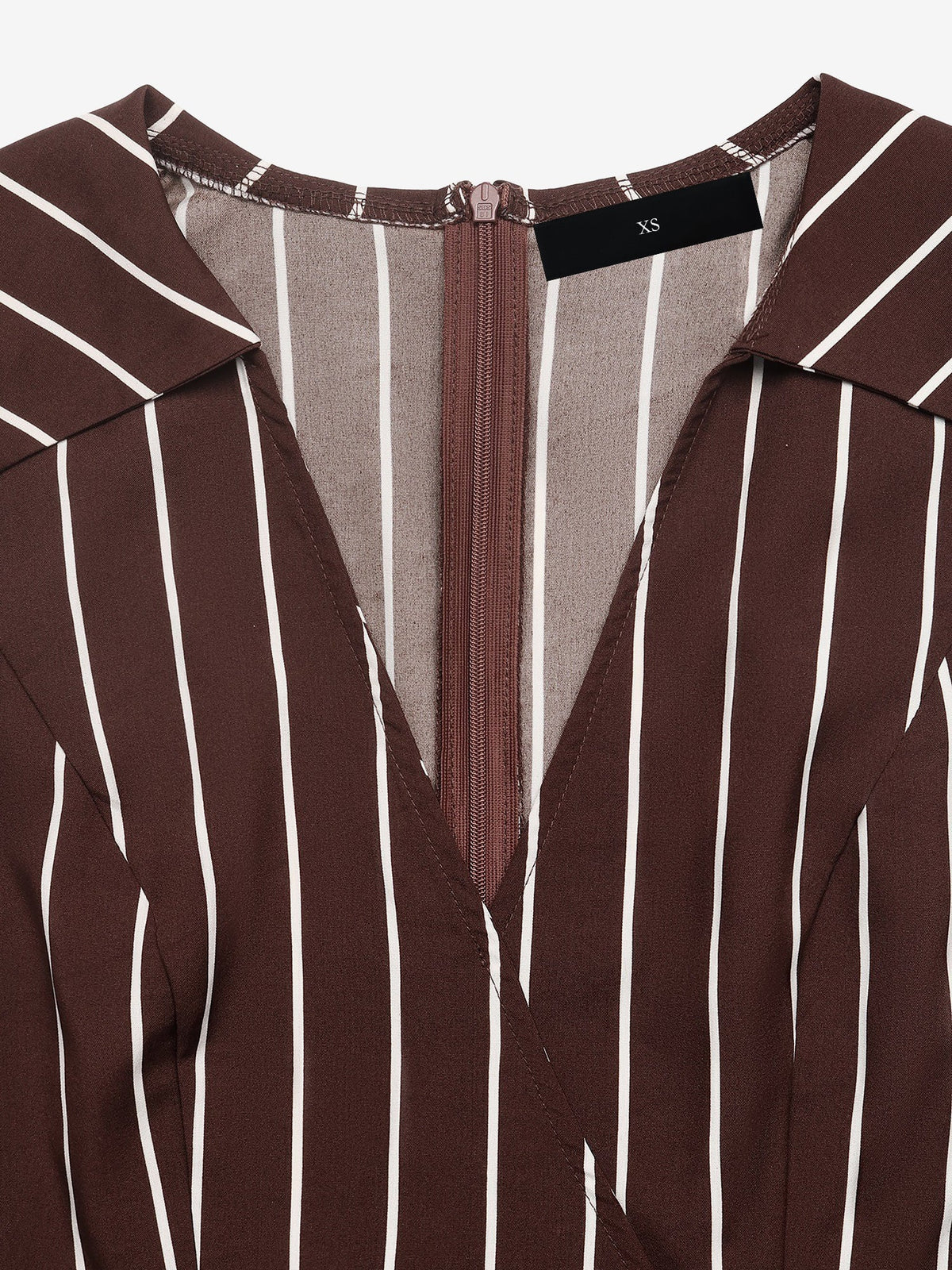 Striped Sleeveless Lace-Up Belted Casual Rompers
