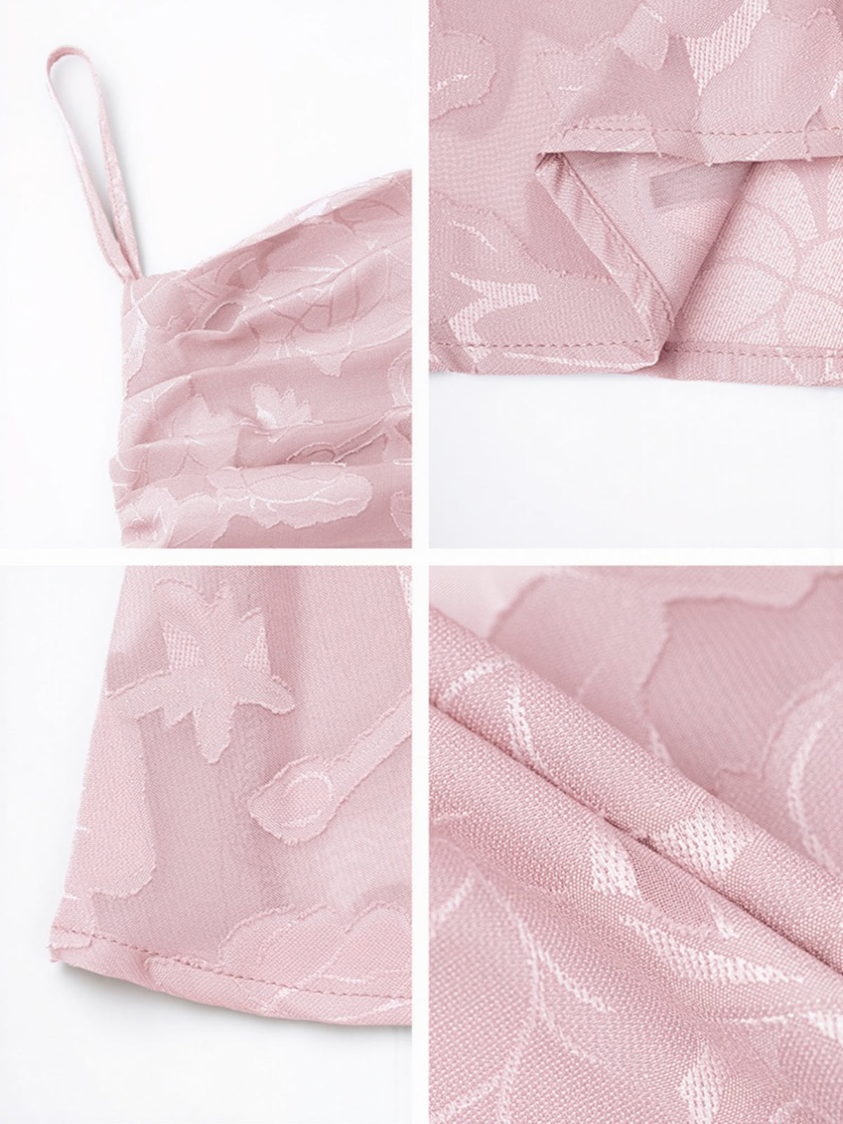 Spaghetti Straps Textured Backless A-line Maxi Dress