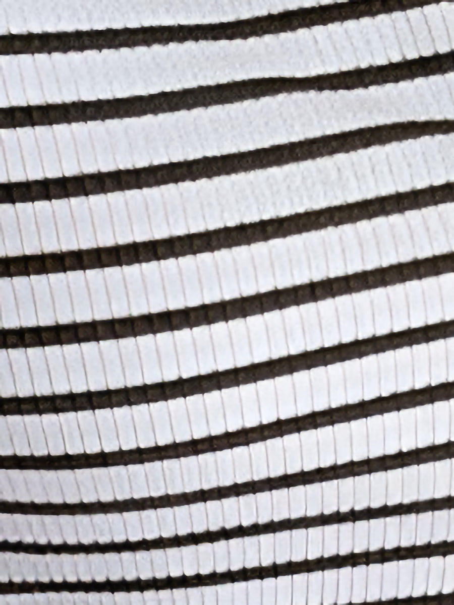 Striped Long Sleeve Button Down Lace Knit Top