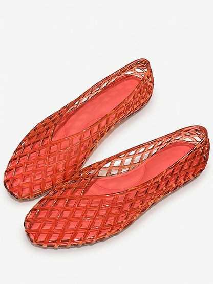 Square Toe Crystal Casual Ballerina Ballet Flats