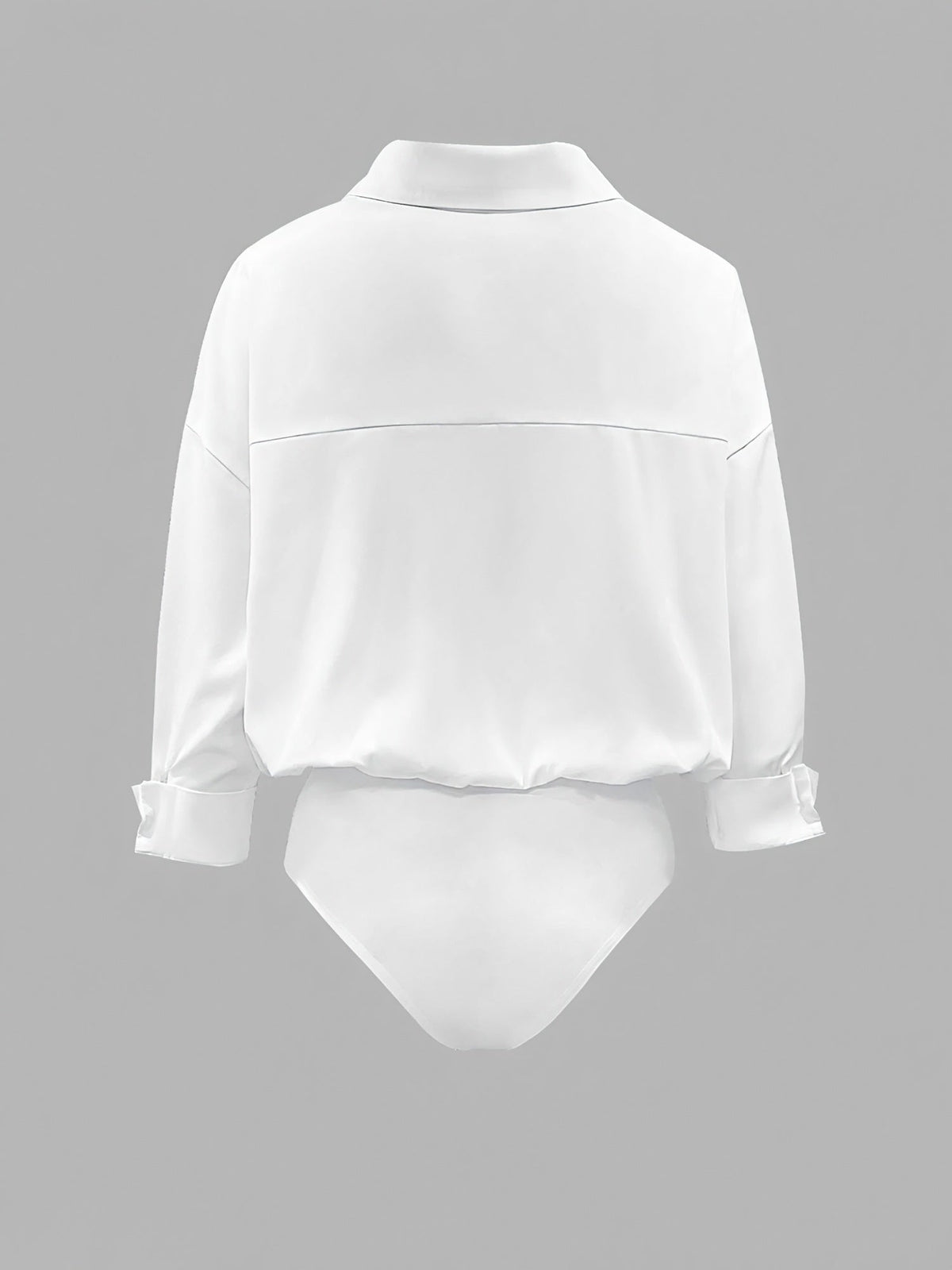 Lapel 3/4 Sleeves Solid Color Work Office Bodysuit