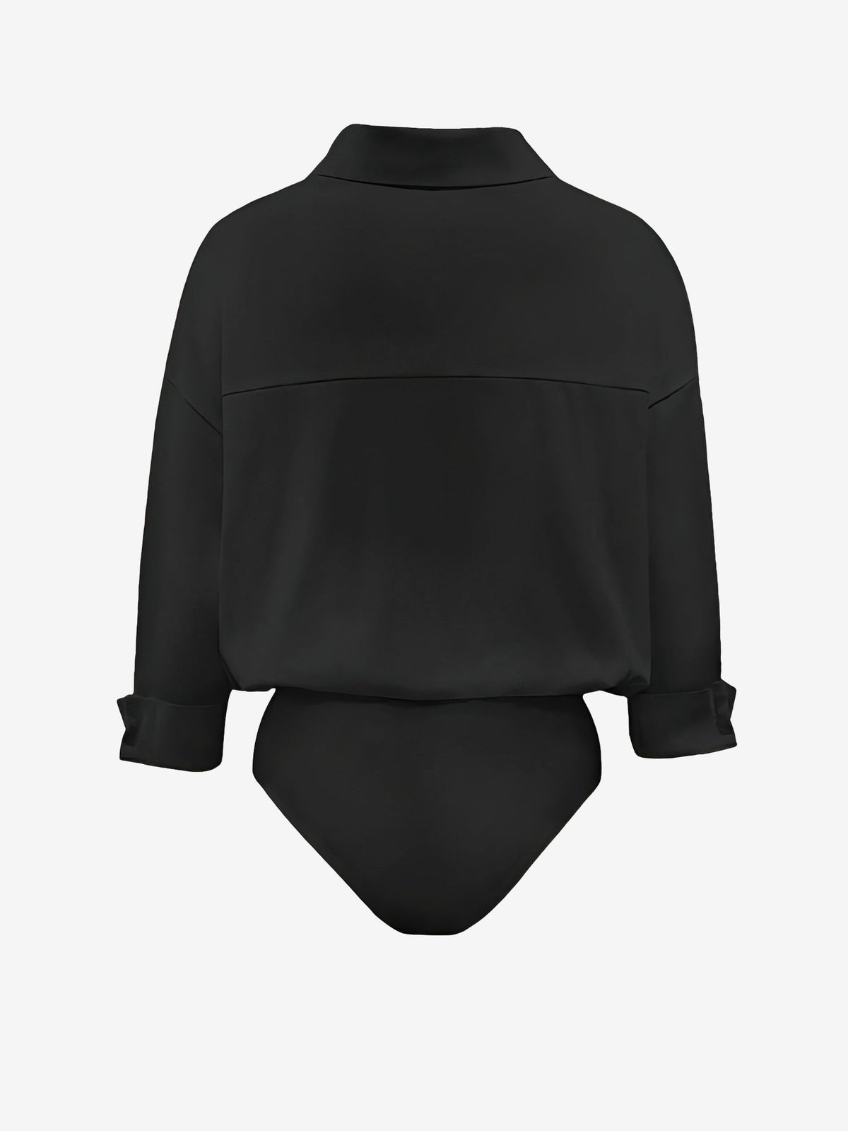 Lapel 3/4 Sleeves Solid Color Work Office Bodysuit