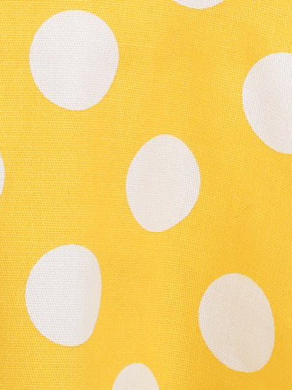 Polka Dot Halter Neck Backless Mid-Length Flared Retro Dress