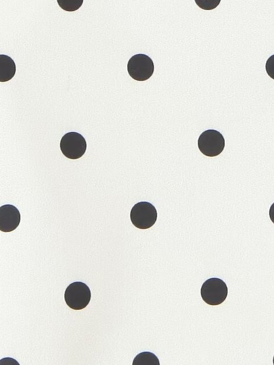 Polka Dots Ruffled Lapel Long Sleeves Blazer