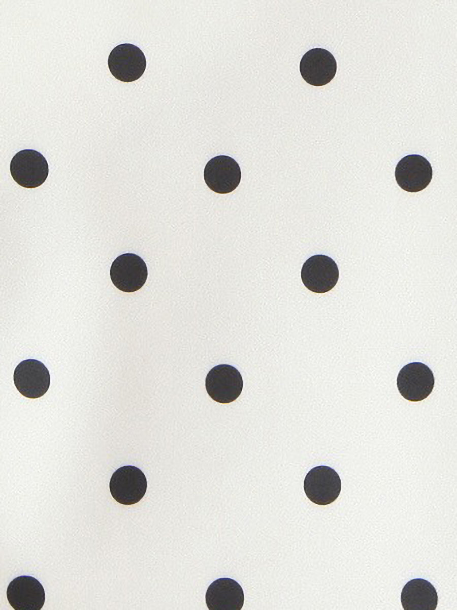 2 Pieces Polka Dots Cropped Blazer & Mini Skirt Suit Set