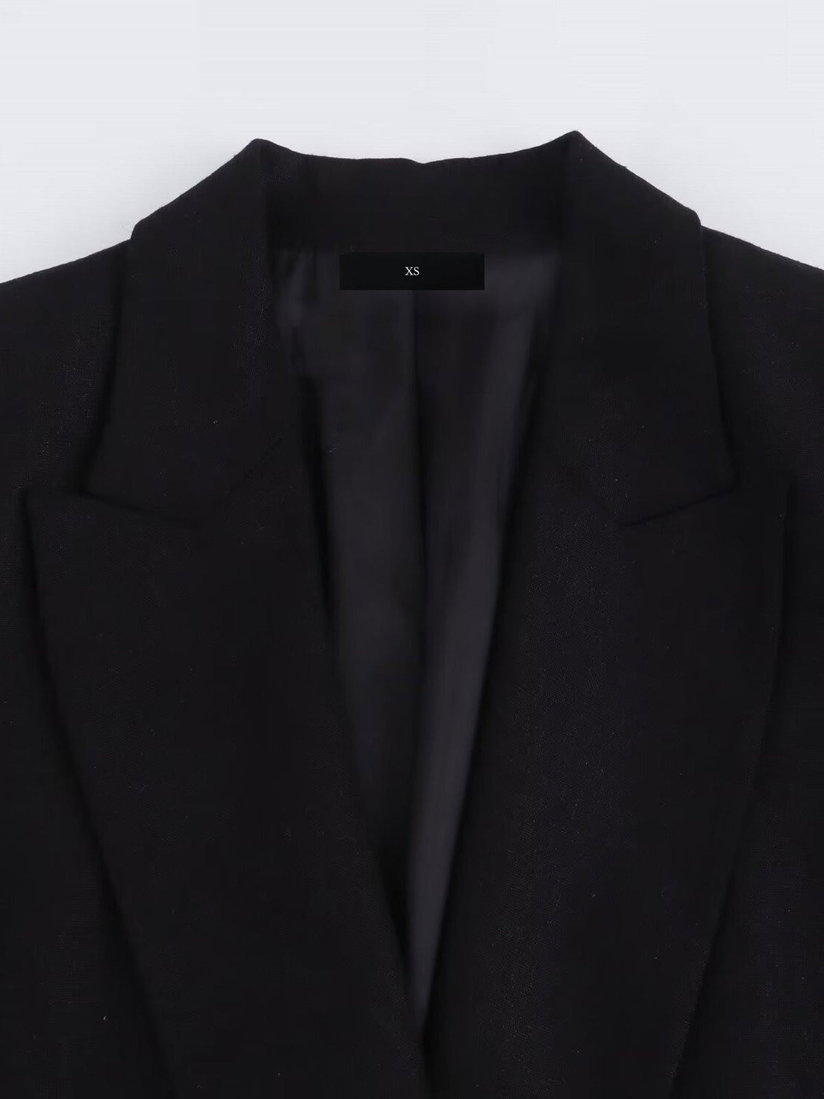 Notched Lapel Rolled Sleeves One Buttoned Blazer