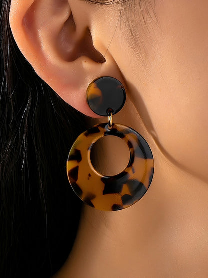 Minimalist Round Shape Acrylic Earrings