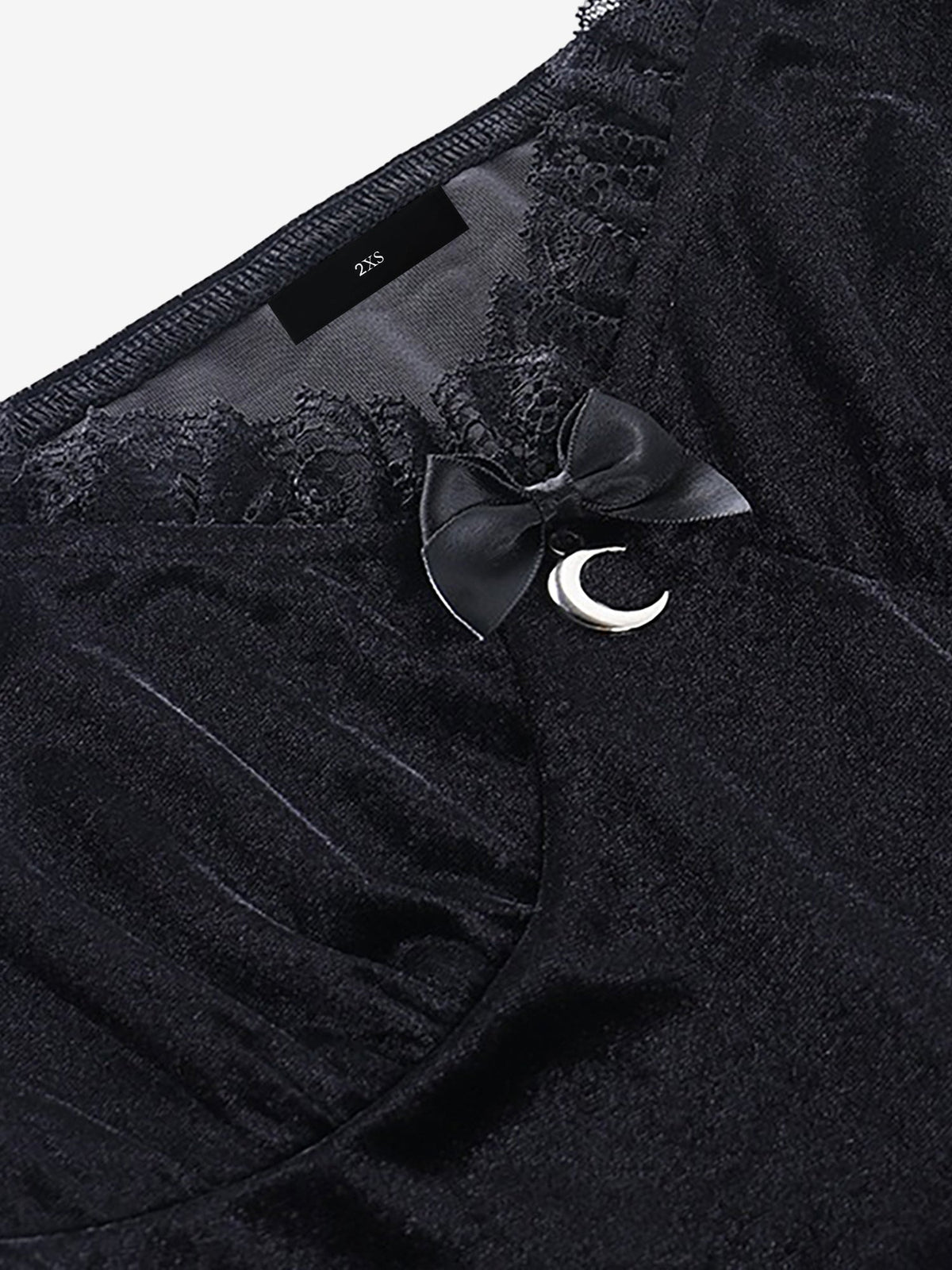 Halloween Lace Velvet Patchwork A-Line Mini Dress