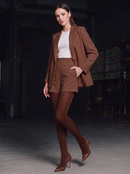 80D Solid Color Semi-Sheer Pantyhose