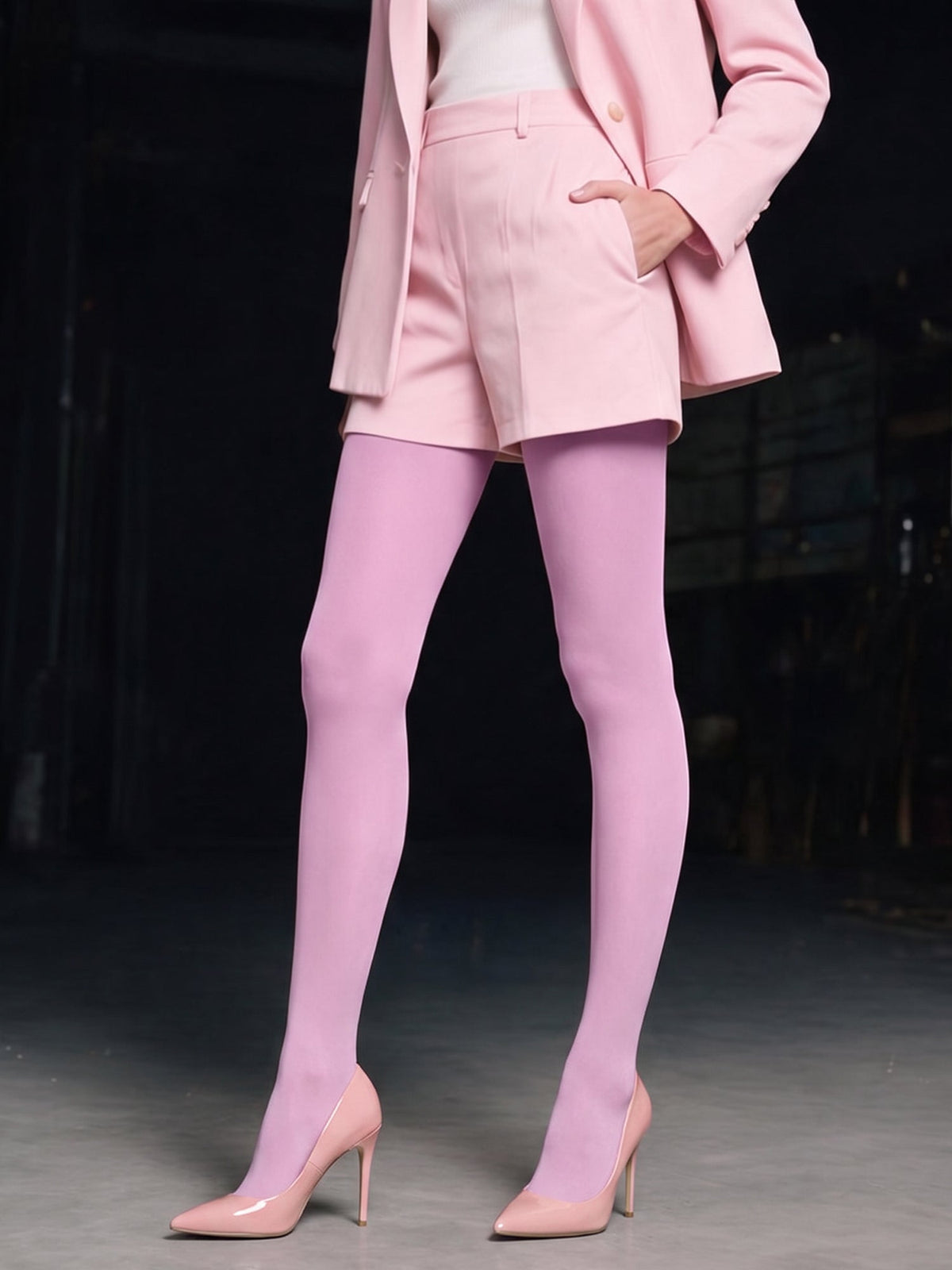 80D Solid Color Semi-Sheer Pantyhose