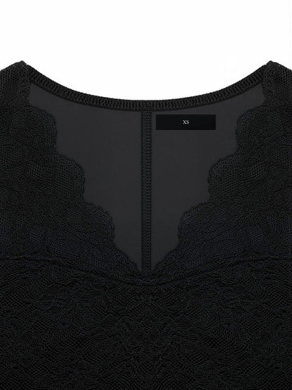 Lace Velvet Patchwork Bodycon Maxi Slit Dress