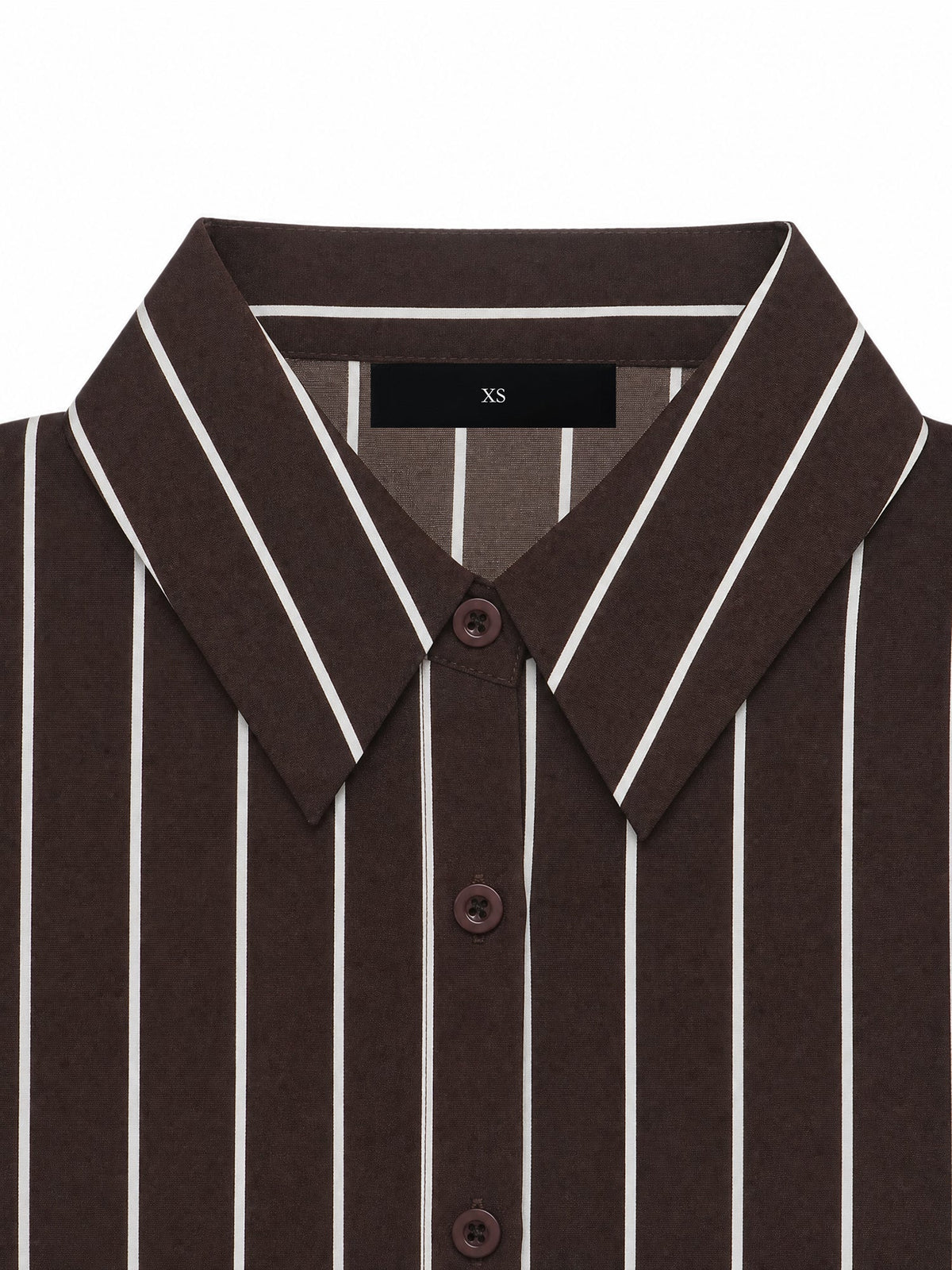 Striped Long Sleeves Belted Maxi Shirt Dress