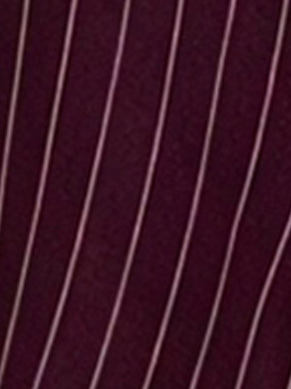Vertical Striped Long Sleeve Smocked Waist Maxi Dress