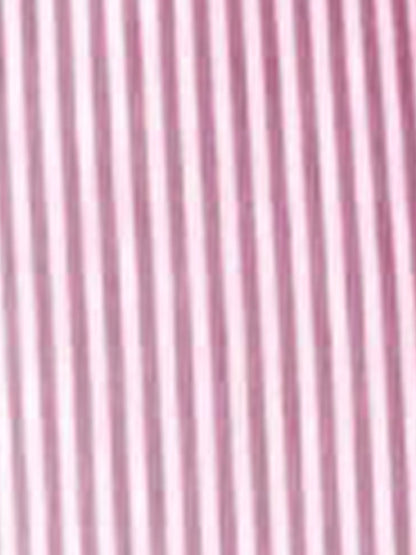 Vertical Striped Lace-Up Bow Collar Puff Sleeves Blouse