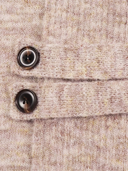 Solid Color Knitted Open Front Mid-Length Cardigan