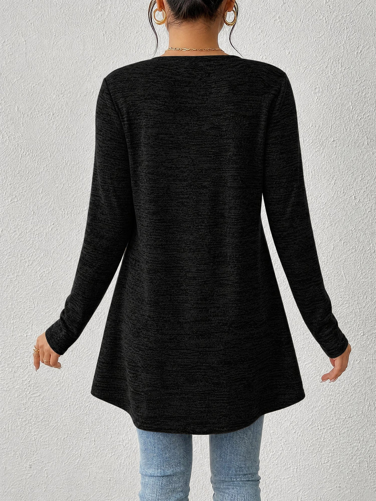 Long Sleeves Lace-Up Open Front Casual Jacket