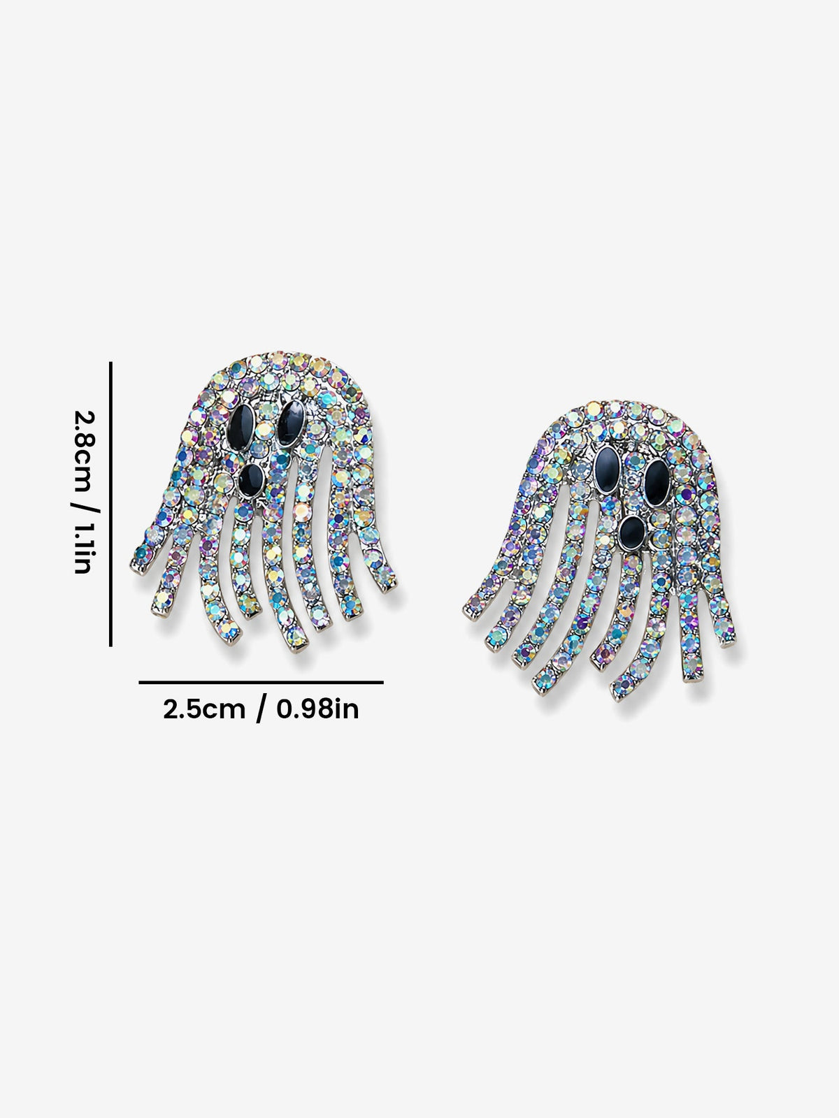 Halloween Tassel Cute Rhinestones Ghost Earrings