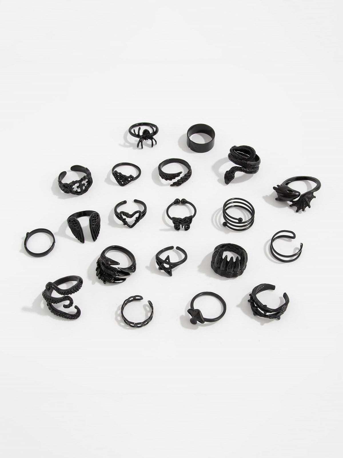 16/20 Pieces Halloween Gothic Rings Set